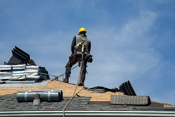 Professional Gutter Installation technician working in Jamaica Plain, MA
